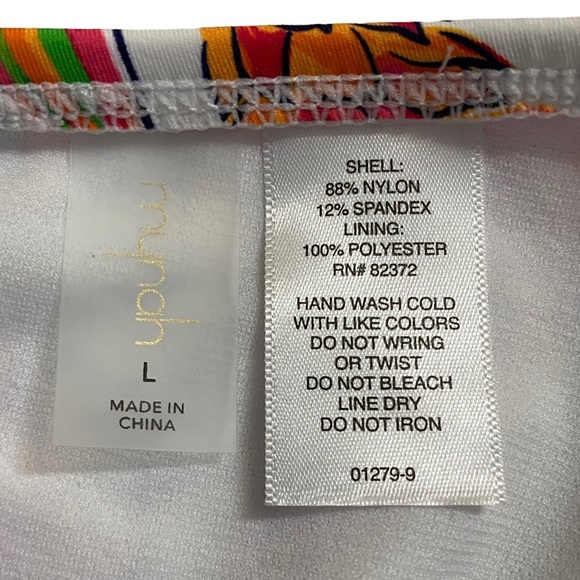 Mynah High Rise High Leg Cheeky Tropical Swim Bottoms Front Knot Detail Large - Picture 3 of 14